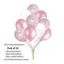 Load image into Gallery viewer, Birthday Decorations, 79 pcs Balloons Party Decoration for Girls & Boys Women with Pink Happy Birthday Banner Tissue Paper Flowers Hanging Swirls for Birthday Party Supplies