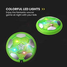 Load image into Gallery viewer, DEERC Kids Game Toys Hover Football Set Rechargeable Air Soccer with 2 Goals, Ball Toy with LED Light for Indoor Games, Gift for Boys Girls Toddlers, an Extra Inflatable Ball (No AA Battery Needed)