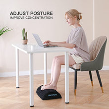Load image into Gallery viewer, HUANUO Ergonomic Desk Foot Rest, Footrest Under Desk with Velvet & Mesh Covers, Suitable for Travel in Home Office (Cushion)