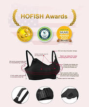 Load image into Gallery viewer, HOFISH Maternity Nursing Bras Seamless 3 Pack Sleep Bralette for Breastfeeding with Free Bra Extenders & Clips(Black,S)