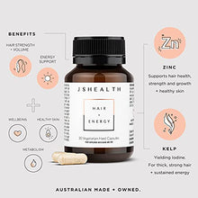 Load image into Gallery viewer, JSHealth Vitamins Hair and Energy Formula Hair Growth Vitamins | Hair Vitamins for Women and Men | Zinc and Iodine Hair Supplements for Hair Growth (30 Capsules)