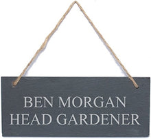 Load image into Gallery viewer, Go Find A Gift Personalised Engraved Hanging Rectangle Slate Plaque Sign - 25x10cm