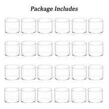 Load image into Gallery viewer, Romadedi Tea Light Candle Holders Glass - Tealight Holder Clear Set of 24 Bulk for Floating Votive Candles Dinner Table Centerpiece Wedding Party Christmas Decor, 4.6 x 4 cm