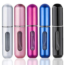 Load image into Gallery viewer, 5 PCS Perfume Atomiser Bottles 5ml Refillable Spray Bottle Mini Underfill Empty Travel Bottle for Purse Handbag Pocket Luggage