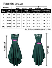 Load image into Gallery viewer, KOJOOIN Women's Dress Vintage Floral Bridesmaid Sleeveless Dress Lace Dress Wedding Evening Party Cocktail Midi Prom High Waist Dresses Green L