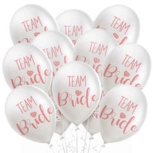 Load image into Gallery viewer, 12pk Team Bride Hen Party Balloons | Hen Do Wedding Decor Helium Balloon | Wedding Decorations Hen Party Supplies