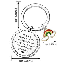 Load image into Gallery viewer, WTOPP Thank You Keyring Thank You Gifts for Women Men Leaving Gifts for Colleagues Nurse Teacher Mentor Coach Volunteers Empolyees