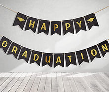 Load image into Gallery viewer, PartyWoo, Black and Gold Signs Banner, Decorations, Graduation Party Supplies 2022, Grad-9321