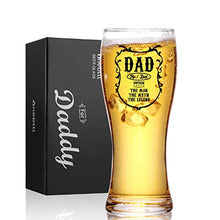 Load image into Gallery viewer, Onebttl Beer Glass for Dad, Dad Gifts for Father's Day/Birthday from Daughter/Son, 450 ml Pint Glass/Beer Mug"No.1 Best Dad"