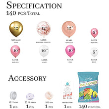 Load image into Gallery viewer, Soonlyn Pink Rosegold Balloon Garland 140 Pcs Gold and Pink Confetti Balloon Arch Kit for Bridal Shower Baby Shower Girl Birthday Party Decoration