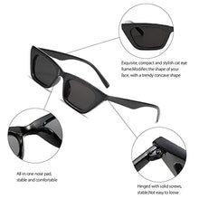 Load image into Gallery viewer, Dollger Square Cat Eye Sunglasses For Women Fashion Vintage Trendy Cateye Sunglasses For women Black