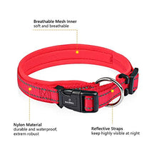 Load image into Gallery viewer, MASBRILL Reflective Dog Collar, Adjustable Nylon Dog Collar with Soft Neoprene Padded, Breathable Pet Collar for Puppy Small Medium Large Dogs, Red, M