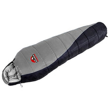 Load image into Gallery viewer, Azuma 7ft Black/Grey 3 Season Camping Mummy Shape Sleeping Bag - LEFT ZIP