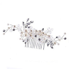Load image into Gallery viewer, Samidy Bridal Flower Side Hair Clips Pearl Bridal Headpiece Wedding Accessories