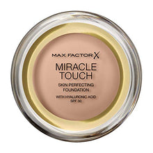 Load image into Gallery viewer, Max Factor Miracle Touch Foundation, New and Improved Formula, SPF 30 and Hyaluronic Acid, 45 Warm Almond