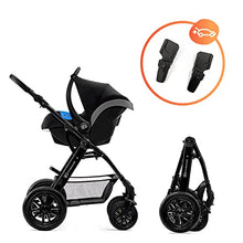 Load image into Gallery viewer, Kinderkraft Pram 3 in 1 Set MOOV, Travel System, Baby Pushchair, Buggy, Foldable, with Infant Car Seat, Accessories, Rain Cover, Footmuff, for Newborn, from Birth to 3 Years, Black