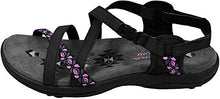 Load image into Gallery viewer, Skechers Women's Reggae-Slim Vacay Sandal, Black/Pink, 10 M US