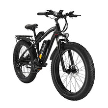 Load image into Gallery viewer, GUNAI Electric Bike 48V Off-road Fat 26” 4.0 Tire E-Bike Electric Mountain Bike with Rear Seat(Black)
