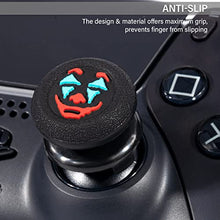 Load image into Gallery viewer, Playrealm FPS Thumbstick Extender & Texture Rubber Silicone Grip Cover 2 Sets for PS5 Dualsenese & PS4 Controller (Joker Black)
