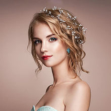 Load image into Gallery viewer, Mlysnd Wedding Hair Accessories, Bride Hair Accessories Wedding Wedding Hair Pin for Wedding Prom Headpiece, 50cm, 1Pcs (Rose Gold)