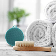 Load image into Gallery viewer, Body Brush for Wet or Dry Brushing - Soft Silicone Shower Brush Body Wash Bath Exfoliating Skin Massage Scrubber, Dry Skin Brushing Palm-sized Loofah, Fit for Sensitive and All Kinds of Skin (Green)
