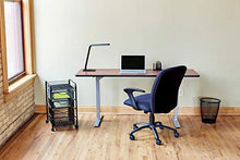 Load image into Gallery viewer, Safco Products Adjustable Height and Rolling Base, Rated for 24/7 Use, 500 lbs. Weight Capacity, Work or Home Office, Man-Made-Material, Black (Fabric)