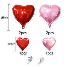 Load image into Gallery viewer, Mothers Day Balloons Arch Garland Kit Include Red Pink White Balloons,Heart Printed Balloons , Foil Mylar Heart Balloons, Valentines Wedding Party Decoration Supplies