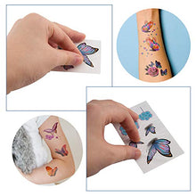 Load image into Gallery viewer, AIEX 30pcs Butterfly Temporary Tattoos 140 Various Styles Flowers Butterfly Tattoos Stickers Waterproof 3D Tattoos for Party Favors Daily Costumers