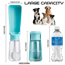 Load image into Gallery viewer, Leak-Proof Backflow Portable Dog Water Bottle KingAcc 550Ml Foldable Dog Cat Travel Water Bowl Outdoor Lightweigh Pet Drinking Cup(Don't Use Hot Water and Dishwasher)