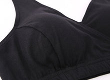 Load image into Gallery viewer, KUCI Nursing Tank Sleep Bra, Women's Nursing Bra Sleep Tank for Nursing and Maternity (L, Black+Black+Grey)