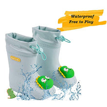 Load image into Gallery viewer, Fadezar Kids Wellies Toddler Cute Dinosaur Wellington Boots for Girls Boys Rain Boots Lightweight Waterproof Rubber Rain Shoes Outdoor 107 Blue 8/8.5 UK Child (Label Size 170)