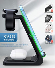 Load image into Gallery viewer, Wireless Charger 3 in 1 Charging Station for iPhone 12/11 Pro Max/X/Xs Max/8/8 Plus, AirPods 2/pro, iWatch Series, Samsung Note/S Series, and Qi-Certified Phones