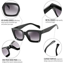 Load image into Gallery viewer, Dollger Sunglasses Women's Retro Square Sunglasses for Men Classic Sunglasses Thick Frame UV400 Protection, Green frame/black lens