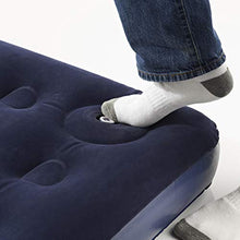 Load image into Gallery viewer, Silentnight Double Air Bed with Built-In Foot Pump – Inflatable Flocked Blow Up Camping Mattress for Camping, Caravans and Home Guests – Built in Pillow and Pump – 191 x 137 x 28cm