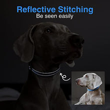 Load image into Gallery viewer, Reflective Dog Collars for Small Medium Large Dogs, Adjustable Nylon Dog Collar with Soft Neoprene Padding Breathable Durable Pet Collar, Navy Blue, M