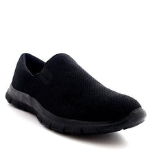Load image into Gallery viewer, Womens Walking Lightweight Casual Mesh Slip On Loafer Sports Trainers - Black - UK3/EU36 - BS0175