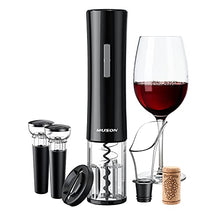 Load image into Gallery viewer, Muson Electric Wine Opener Set Automatic Bottle Corkscrew Cordless with Foil Cutter Vacuum Stopper and Pourer, Gifts for Women, Visiting Gift for Birthday Party Wedding Anniversary