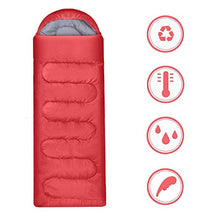 Load image into Gallery viewer, Yaheetech Single Adult Sleeping Bags Lightweight Envelope Sleeping Bags Rectangular Sleeping Bags with Carry Bag, Waterproof, Red