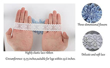 Load image into Gallery viewer, CITUYER Garters for Brides Wedding Garter Elasticated Soft Lace Garter Bridal Wedding Accessories Bride to be Gifts(Sky Blue)