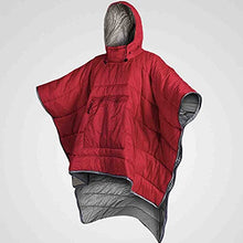 Load image into Gallery viewer, JTYX Wearable Hooded Blanket Camping Sleeping Bag Winter Outdoor Cloak Cape, Extreme Weather Warm/Waterproof/Windproof Hooded Blanket