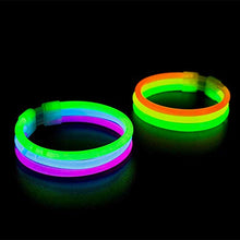 Load image into Gallery viewer, The Glowhouse 100 Premium Glow Sticks Mega Party Pack Kit 206PCS inc Connectors. Make Bracelets Necklaces Halos Balls Chains - UK Designed - Perfect for Kids and Adults