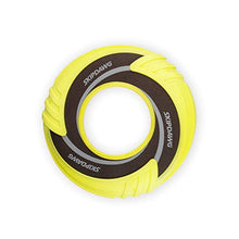Load image into Gallery viewer, SKIPDAWG Interactive Dog Tug Toy, Flying Disc Dog Toy Light Weight TPR/Nylon Fabric Non-Toxic Material, Pet Training Toys/Outdoor Exercise Toys for Dogs, Diameter 9 Inches