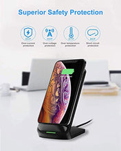 Load image into Gallery viewer, NANAMI Wireless Charger, 10W Fast Wireless Charging Stand Compatible with Samsung Galaxy S21/S20/S10/S10+/S9+/S9/S8/S7 Note 20/10/9/8, 7.5W for iPhone 12/11/SE 2020/X/XS/XR/8/8P and Qi-Enabled Phone