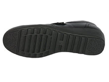 Load image into Gallery viewer, Cushion Walk EEE Wide Fitting Women's Ladies Lightweight Black Leather-Lined Touch Fastening Low Wedge Shoes, Casual Work Office Comfort Shoes (Black, 6)