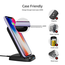 Load image into Gallery viewer, Amazon Basics 10W Qi Certified Wireless Charging Stand
