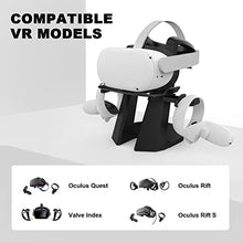 Load image into Gallery viewer, AMVR Upgraded Version 2nd VR Stand,More Stable Base Headset Display Holder and Controller Mount Station for Oculus Quest,Quest 2, Rift, Rift S Headset and Touch Controllers (oculus-stand-vs2)