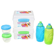 Load image into Gallery viewer, Sistema To Go Kids Lunch Boxes & Meal Containers | 2 Twist 'n' Sip Kids Water Bottles, 2 Lunch Cube Max with Dividers & 2 Leak-Proof Yoghurt Pots | BPA-Free