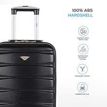 Load image into Gallery viewer, Flight Knight Lightweight 4 Wheel ABS Hard Case Suitcases Cabin Carry On Hand Luggage Approved for Over 100 Airlines Including easyJet, British Airways, RyanAir, Virgin Atlantic, Emirates & Many More