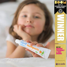 Load image into Gallery viewer, Green People Organic Children Mandarin & Aloe Vera Toothpaste 50ml – with Fluoride | 100% Natural Toothpaste for Babies & Kids | Safe if Swallowed | SLS-free | Non Mint Toothpaste for Kids