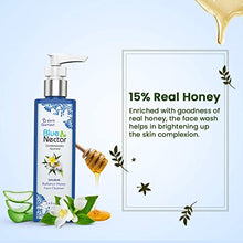 Load image into Gallery viewer, Blue Nectar Natural Aloe Vera Face Wash with Honey for Women and Men. Ayurvedic Acne Face Wash for Oily Skin and Sensitive Skin. Natural Makeup Remover (100 ml)